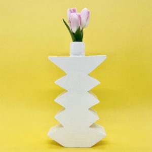 White Lightning Vase
